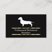 Business Cards für Züchter der klassischen Dackel Visitenkarte (Vorderseite)