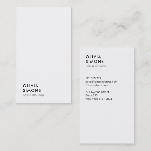 Business Cards im Minimalistischen Stil Visitenkarte (Vorne/Hinten)
