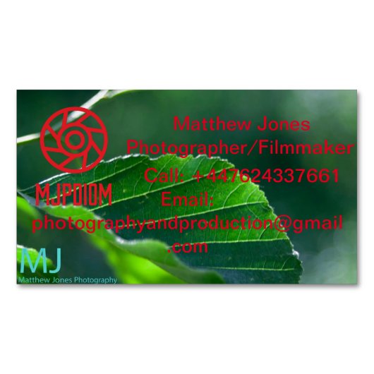 Business cards magnetische visitenkarte (Vorderseite)