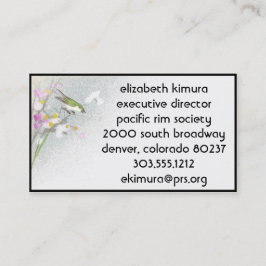 Business Cards mit Vintager asiatischer Bird-Funkt Visitenkarte