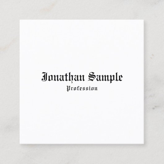 Business Cards Nostalgischer Klassiker Alter Engli Quadratische Visitenkarte (Vorderseite)