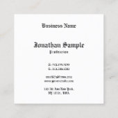 Business Cards Nostalgischer Klassiker Alter Engli Quadratische Visitenkarte (Rückseite)