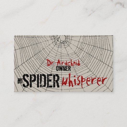 Business Cards Spiderweb zwei Seiten individuell a Visitenkarte (Vorderseite)