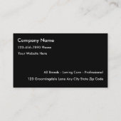 Business Cards Visitenkarte (Rückseite)