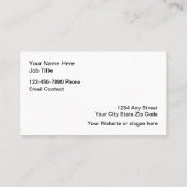 Business Cards Visitenkarte (Rückseite)