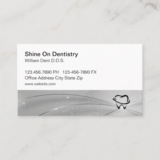 Business Cards von Classy Dentist Visitenkarte (Vorderseite)