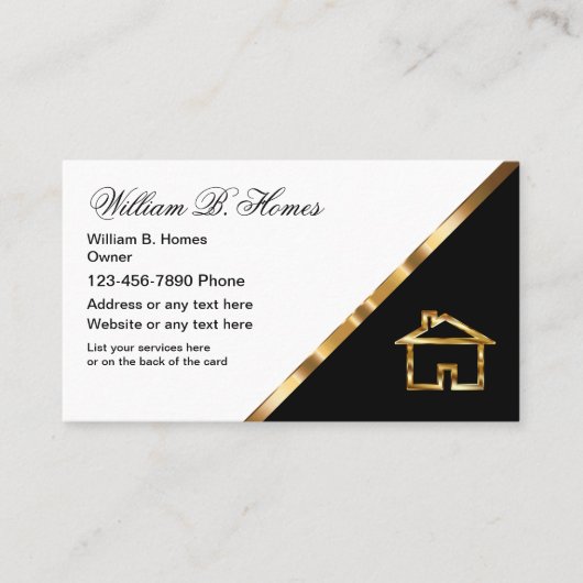 Business Cards von Classy Zuhause Builder Visitenkarte (Vorderseite)