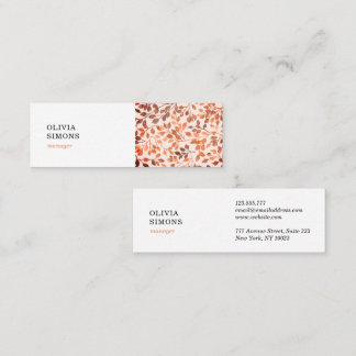 Business Cards with vintage floral pattern Mini Visitenkarte