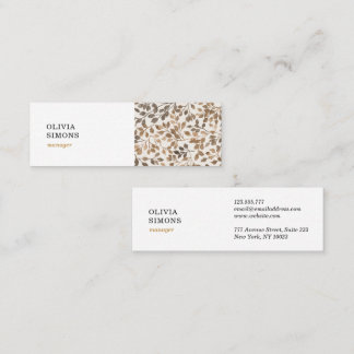 Business Cards with vintage floral pattern Mini Visitenkarte