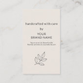 Business Care Instructions Blush Pink Small Visitenkarte (Rückseite)