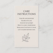 Business Care Instructions Blush Pink Small  Visitenkarte (Vorderseite)