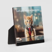 Business Cat Fotoplatte (Vorderseite)