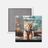 Business Cat Magnet (Vorderseite/Rückseite)