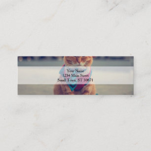 Business Chat mit Krawatte Mini Visitenkarte