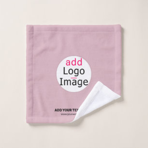 Business Chic Anpassbare Add-Logo-Dusty-Rose Waschlappen