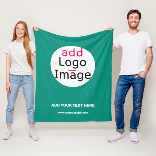 Business Chic individuell anpassbare Minimal Emera Fleecedecke (Beispiel)