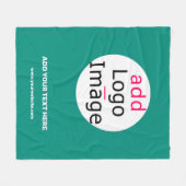 Business Chic individuell anpassbare Minimal Emera Fleecedecke (Vorderseite (Horizontal))