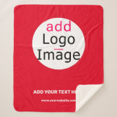 Business Chic individuell anpassbarer Vivid Red Mi Sherpadecke (Vorderseite)