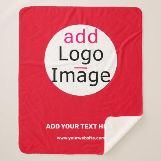 Business Chic individuell anpassbarer Vivid Red Mi Sherpadecke (Vorderseite)