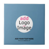 Business Chic Promo Anpassbare Dusty Blue Fliese (Vorderseite)