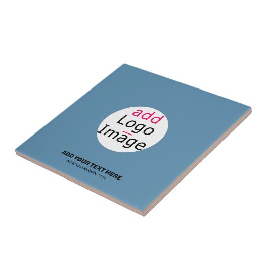 Business Chic Promo Anpassbare Dusty Blue Fliese (Seite)