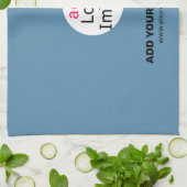 Business Chic Promo Anpassbare Dusty Blue Geschirrtuch (Gefaltet)