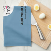 Business Chic Promo Anpassbare Dusty Blue Geschirrtuch (Viertel Falte)