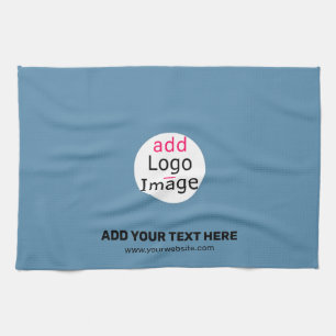 Business Chic Promo Anpassbare Dusty Blue Geschirrtuch