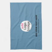 Business Chic Promo Anpassbare Dusty Blue Geschirrtuch (Vertikal)