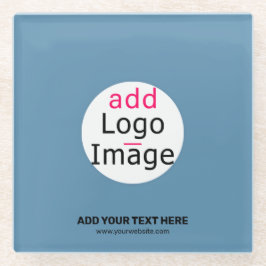 Business Chic Promo Anpassbare Dusty Blue Glasuntersetzer