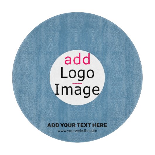 Business Chic Promo Anpassbare Dusty Blue Schneidebrett (Vorderseite)