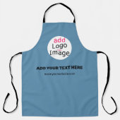 Business Chic Promo Anpassbare Dusty Blue Schürze (Vorderseite)