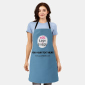 Business Chic Promo Anpassbare Dusty Blue Schürze (Getragen)