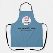 Business Chic Promo Anpassbare Dusty Blue Schürze (Vorderseite)