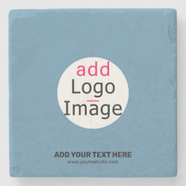 Business Chic Promo Anpassbare Dusty Blue Steinuntersetzer