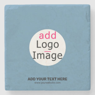 Business Chic Promo Anpassbare Dusty Blue Steinuntersetzer