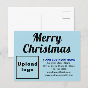 Business Christmas Light Blue Holiday Postkarte