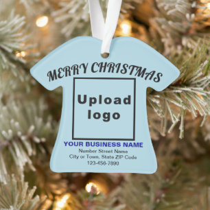 Business Christmas Light Blue Shirt Form Acryl Ornament