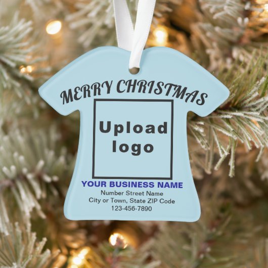 Business Christmas Light Blue Shirt Form Acryl Ornament (Baum)
