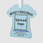 Business Christmas Light Blue Shirt Form Acryl Ornament (Vorderseite)