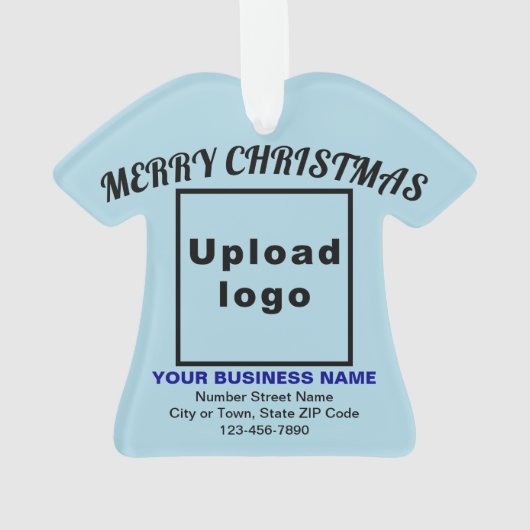 Business Christmas Light Blue Shirt Form Acryl Ornament (Rückseite)