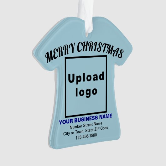 Business Christmas Light Blue Shirt Form Acryl Ornament (Vorderseite)