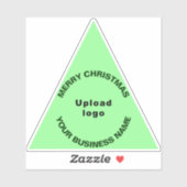 Business Christmas Light Green Triangle Vinyl Aufkleber (Blatt)
