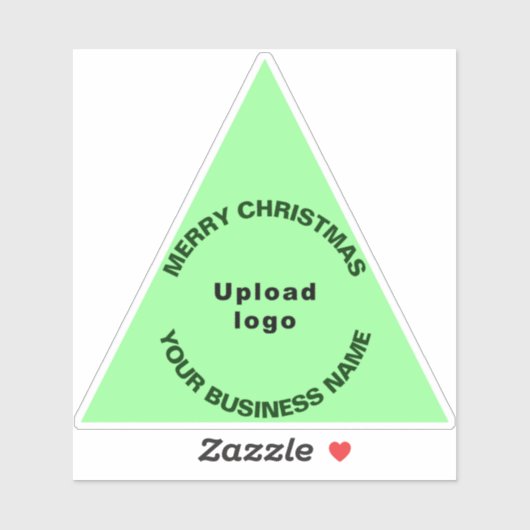 Business Christmas Light Green Triangle Vinyl Aufkleber (Blatt)