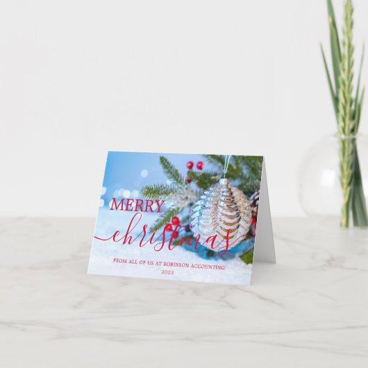 Business Christmas Modernes Unternehmen Feiertagskarte (Vorderseite)