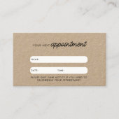 Business Client Termin Karte QR Code Kraft (Vorderseite)