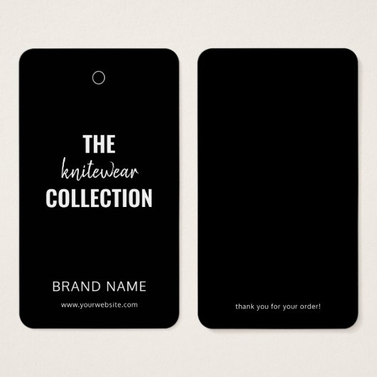 Business Clothing Moderne Hang Tag (Vorne & Hinten)