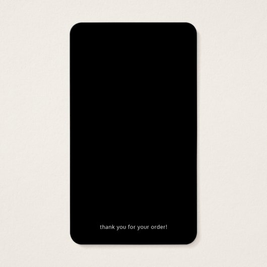 Business Clothing Moderne Hang Tag (Rückseite)