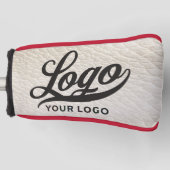 Business Club für Logos aus weißem Leder Golf Headcover (Vorderseite)