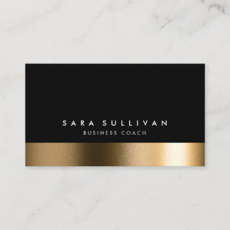 Business Coach Bold Black Gold Business Card Visitenkarte